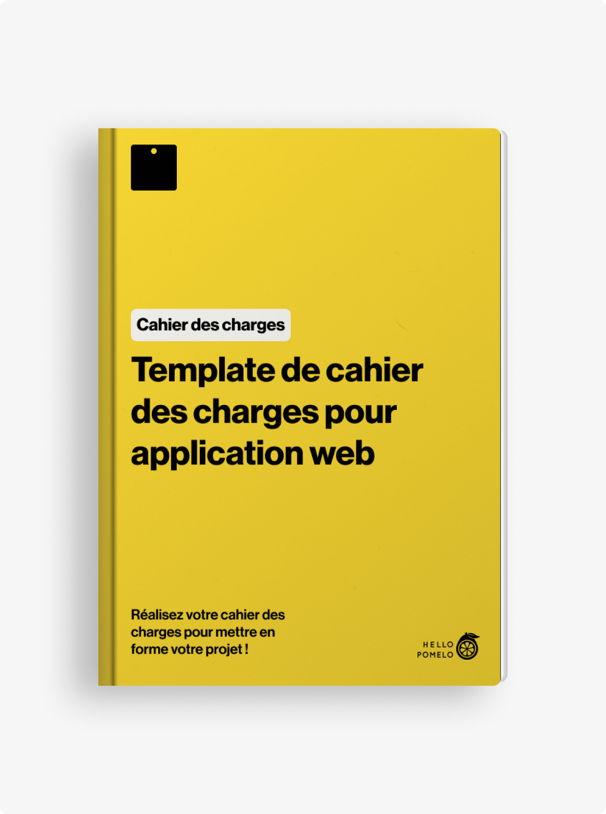Page de couverture pour le template de cahier des charges